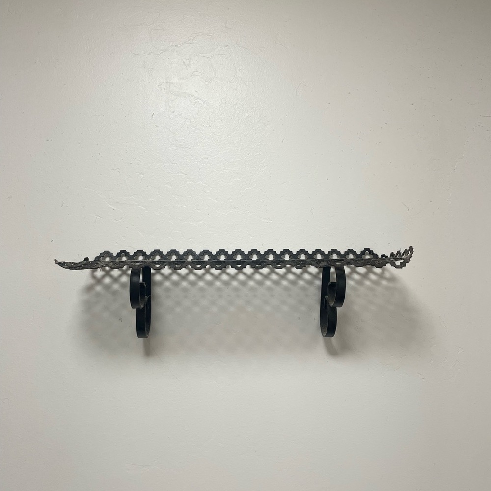 Elegant Black Metal Wall Shelf